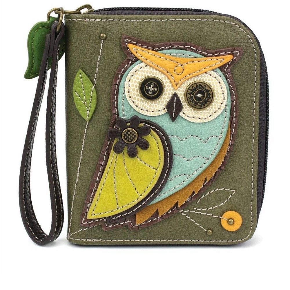 Chala Owl Design Green and Brown Set - Picture 3 of 5
